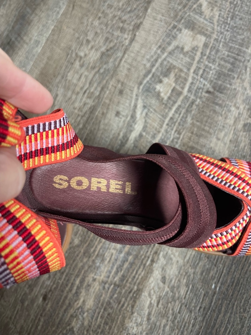 Sorel Joanie II Strappy Stripe Sandal Platform Resortwear Coastal - Picture 10 of 12